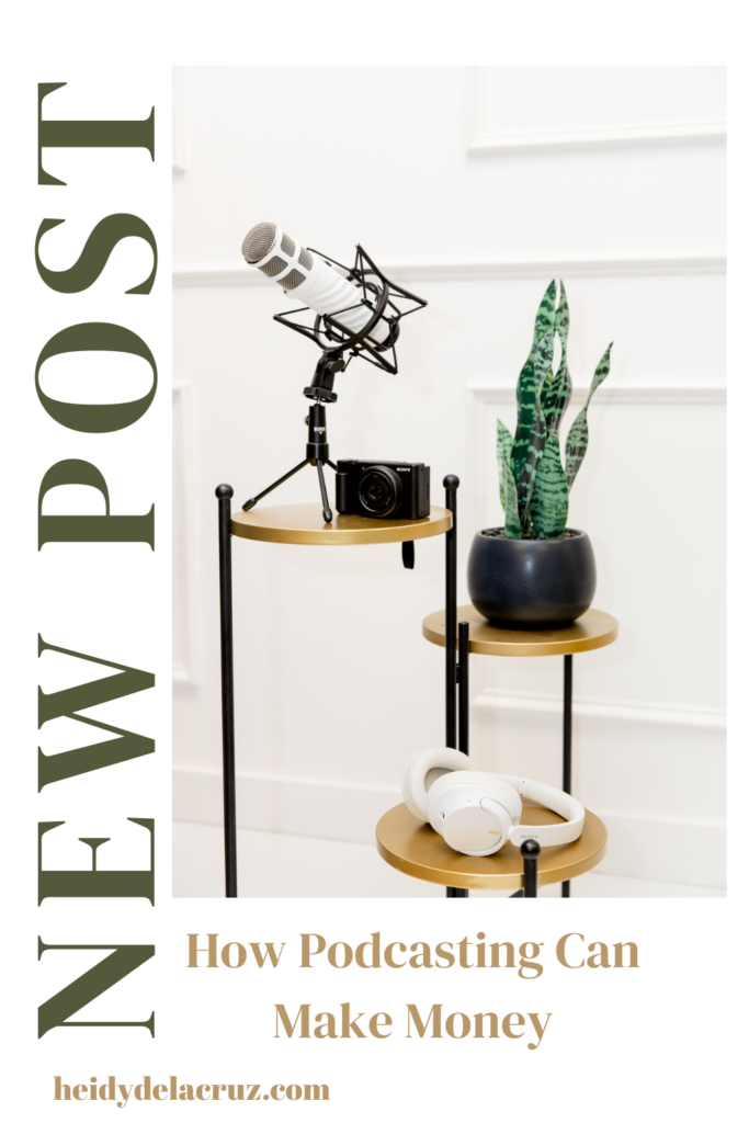 graphic that says how podcasting can make money