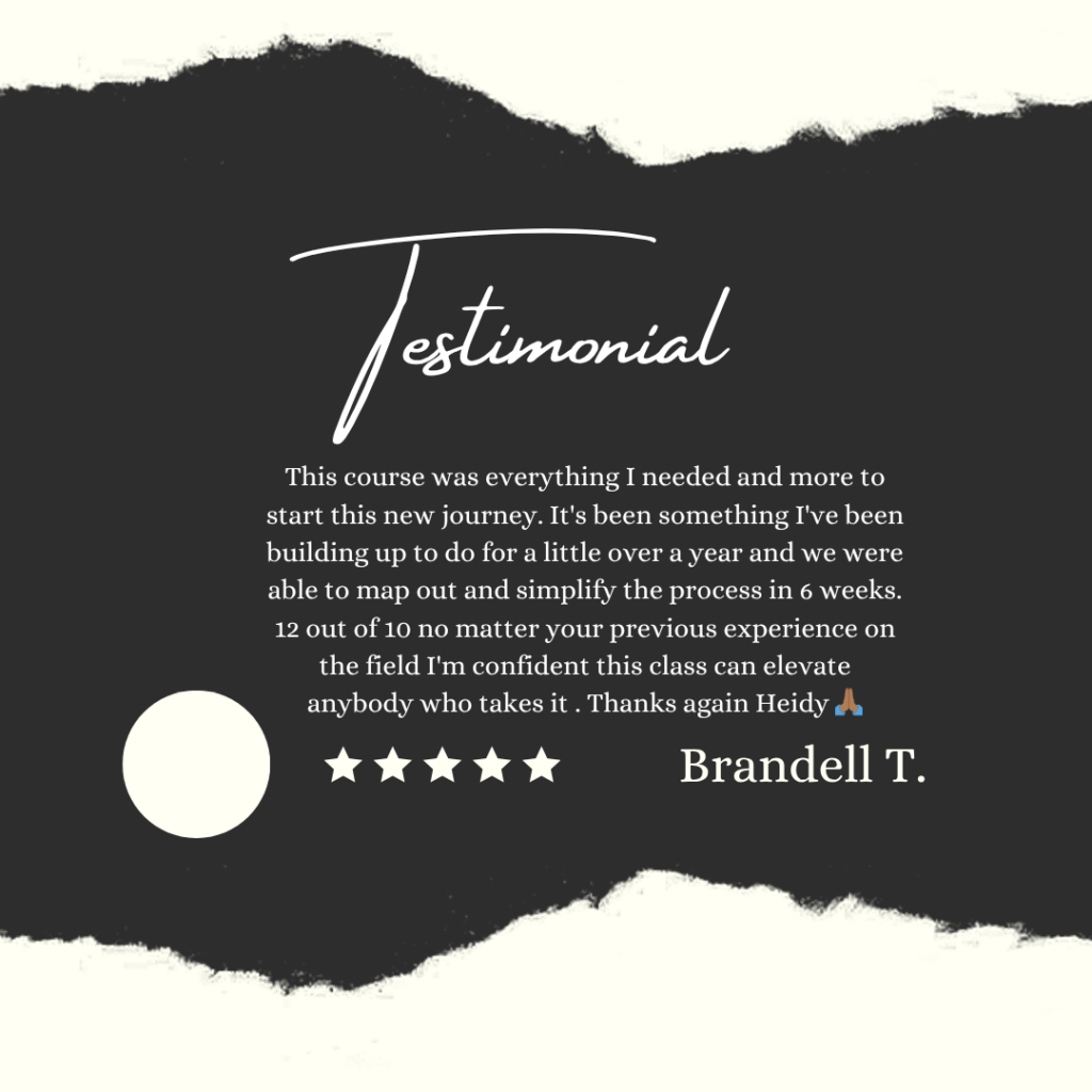 graphic that shares a testimonial about The V.O.I.C.E. Method. 